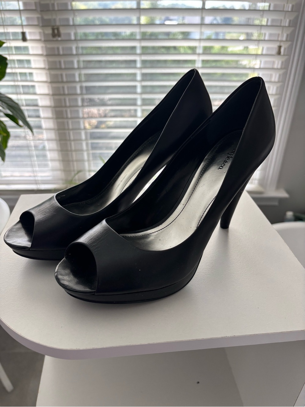Classic Black Peep-Toe High Heels - Women's Fashion Pumps